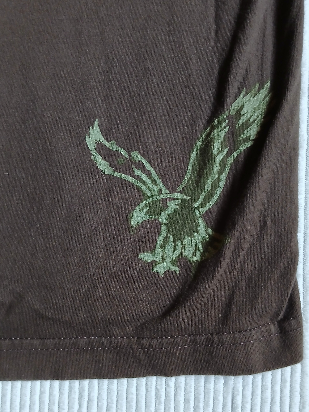 American Eagle Outfitters Shirt Mens XL Brown Long Sleeve Graphic Tee Y2K - Picture 8 of 8